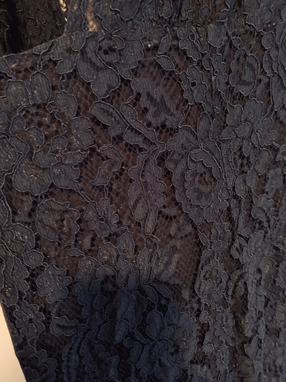 Reformation NWT Size 12 $488 Francesca Deep Navy Plunge Lace Dress Wedding Gown - Picture 10 of 11